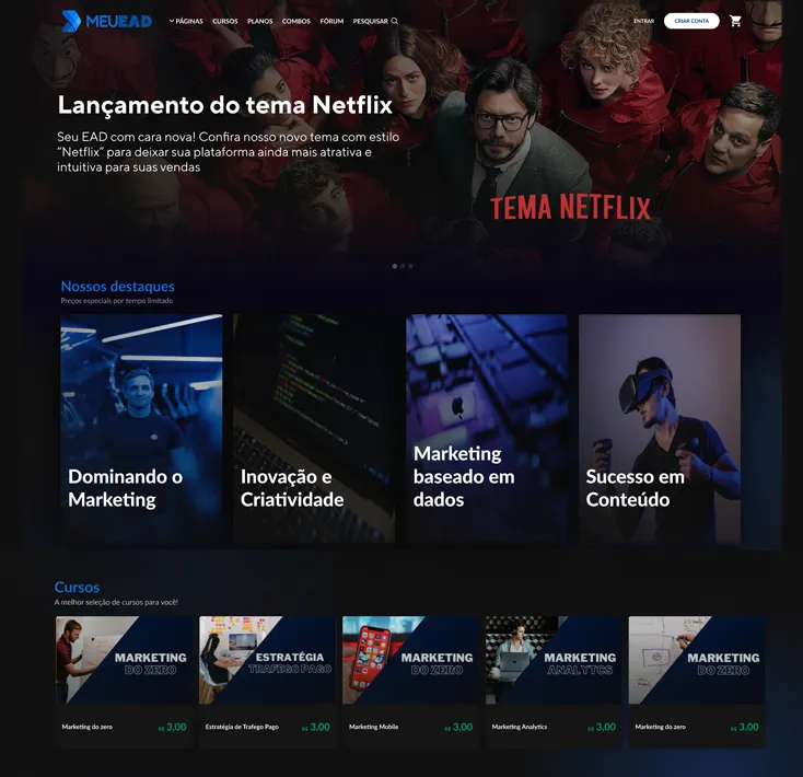 Plataforma Tema Netflix