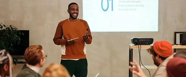 elementos visuais em apresentações